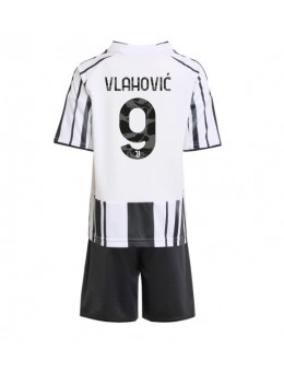 Juventus Dusan Vlahovic #9 Replika Hemmakläder Barn 2025-26 Kortärmad (+ byxor)